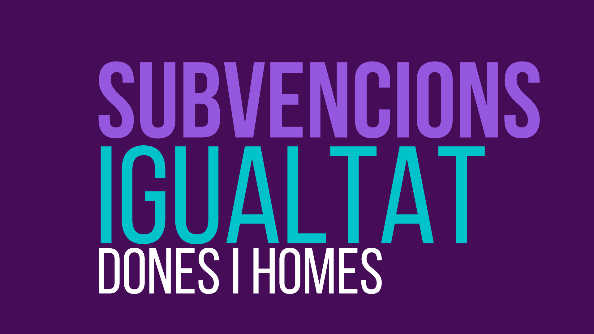 Subvencions a associacions i entitats sense ànim de lucre per a projectes que promoguen la igualtat entre dones i homes en el municipi de València