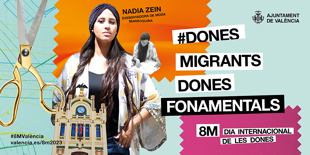 Nadia Zein. Disenyadora de moda. Marroquina. Dones Migrants, dones fonamentals. 8M Dia Internacional de las Mujeres